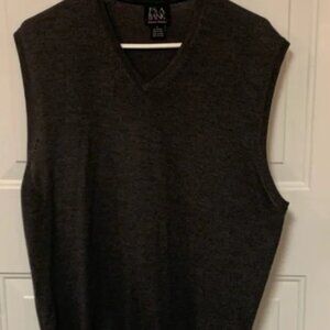 Jos A Bank Signature Collection Gray Sleeveless Soft Sweater Vest Sz L